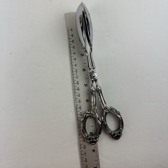 WEB Sterling Handle Ancestry Pattern Germany Stainless Salad Ice Serving Tongs - Picture 13 of 13